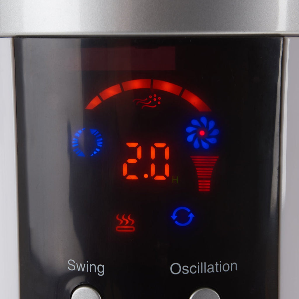 Evaporative Cooler Portable Misting Fan Pedestal Oscillating White LED Display - Image 12