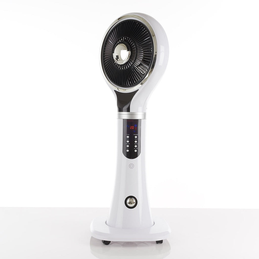 Evaporative Cooler Portable Misting Fan Pedestal Oscillating White LED Display - Image 5