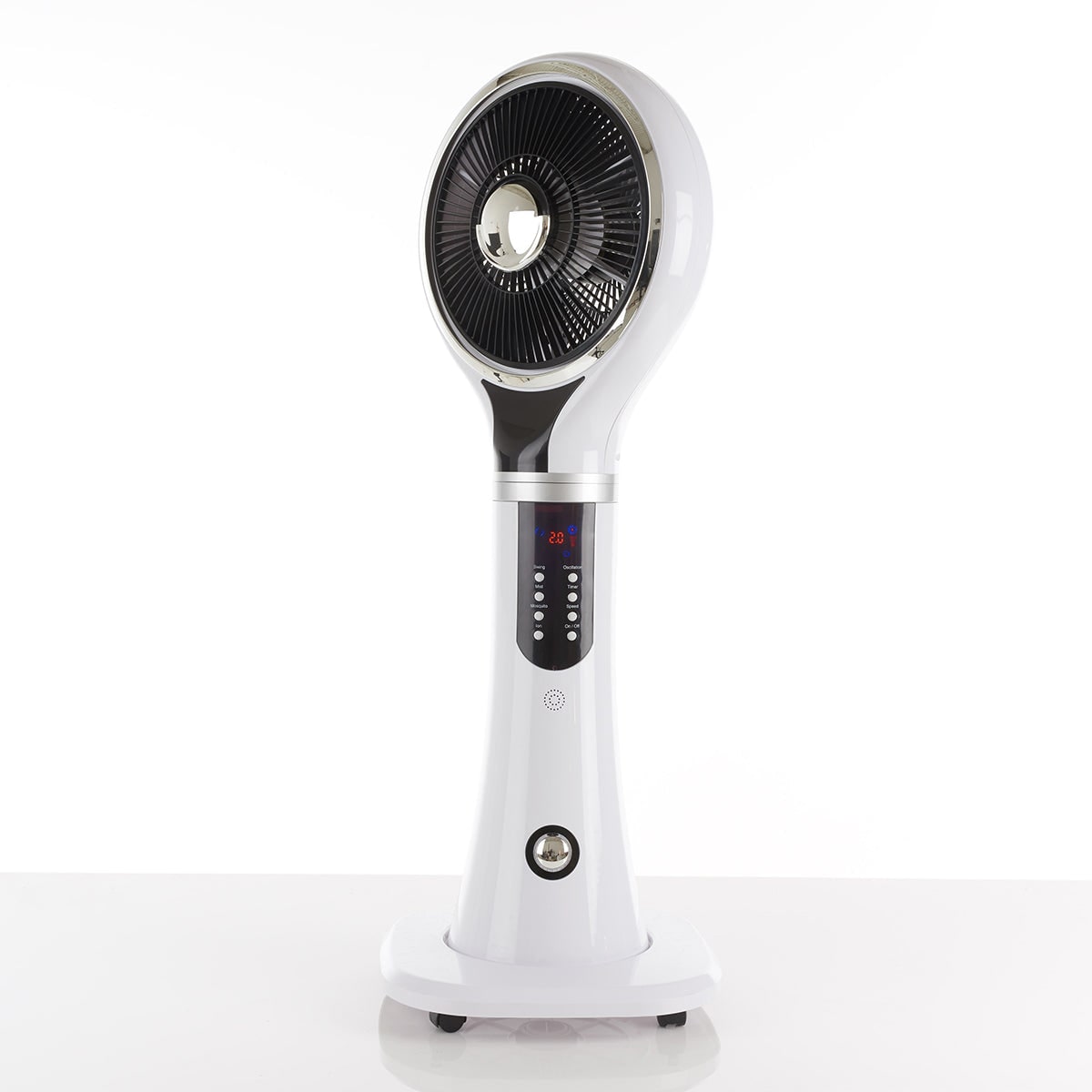 Evaporative Cooler Portable Misting Fan Pedestal Oscillating White LED Display - Image 5