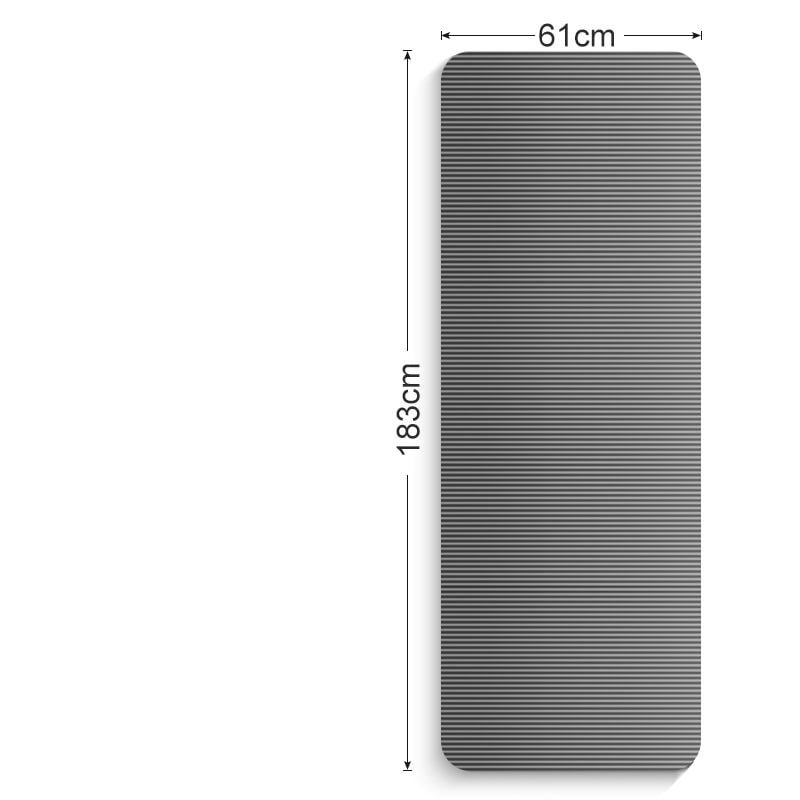 Exercise Mat and Bikram Yoga with Non Slip Ribbed Surface and Thick Cushioning Foam - Image 1