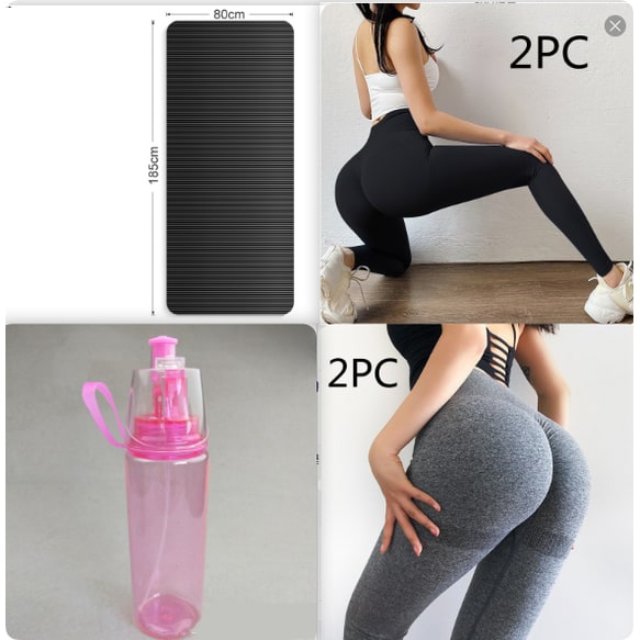Exercise Mat and Bikram Yoga with Non Slip Ribbed Surface and Thick Cushioning Foam - Image 5