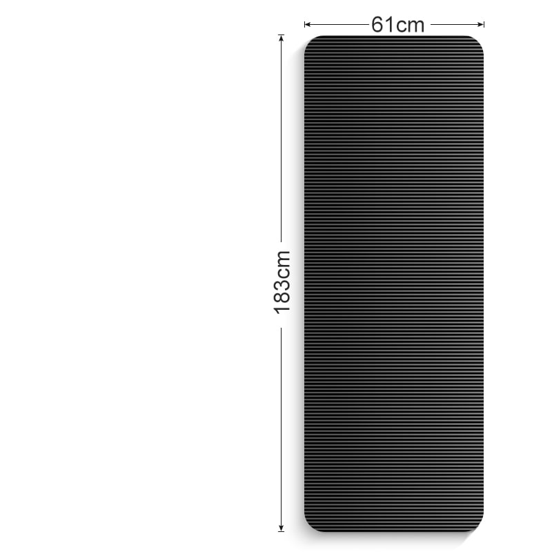 Exercise Mat and Bikram Yoga with Non Slip Ribbed Surface and Thick Cushioning Foam - Image 8