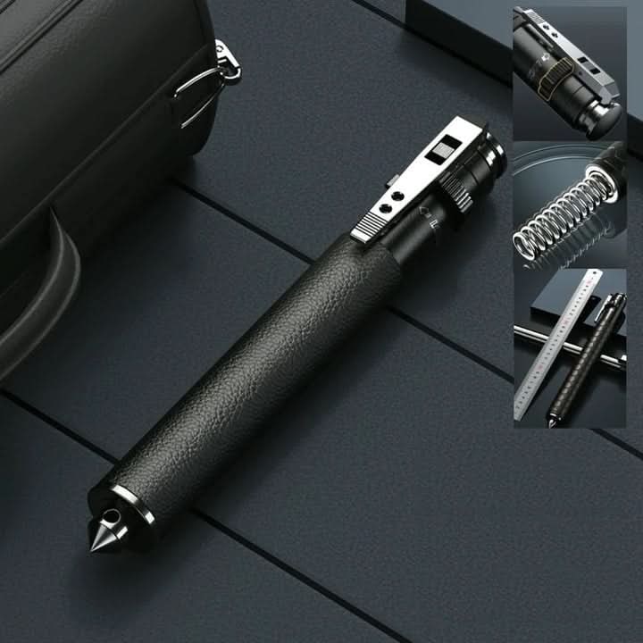 Expandable Baton Collapsible Self Defense Telescopic Metal Glass Breaker Portable Hiking - Image 2