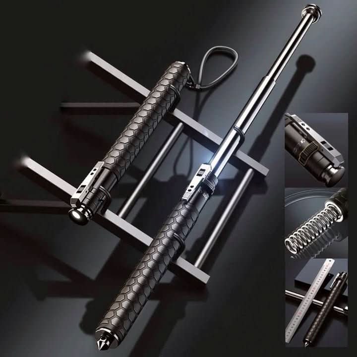 Expandable Baton Collapsible Self Defense Telescopic Metal Glass Breaker Portable Hiking - Image 4