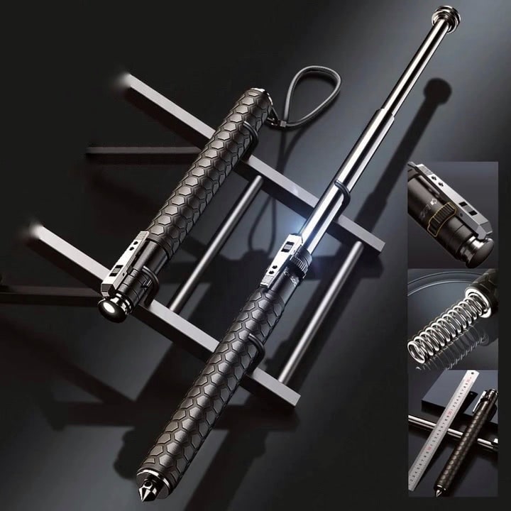 Expandable Baton Self Defense with Automatic Spring Extension and Glass Breaker Tip Telescopic - Image 5