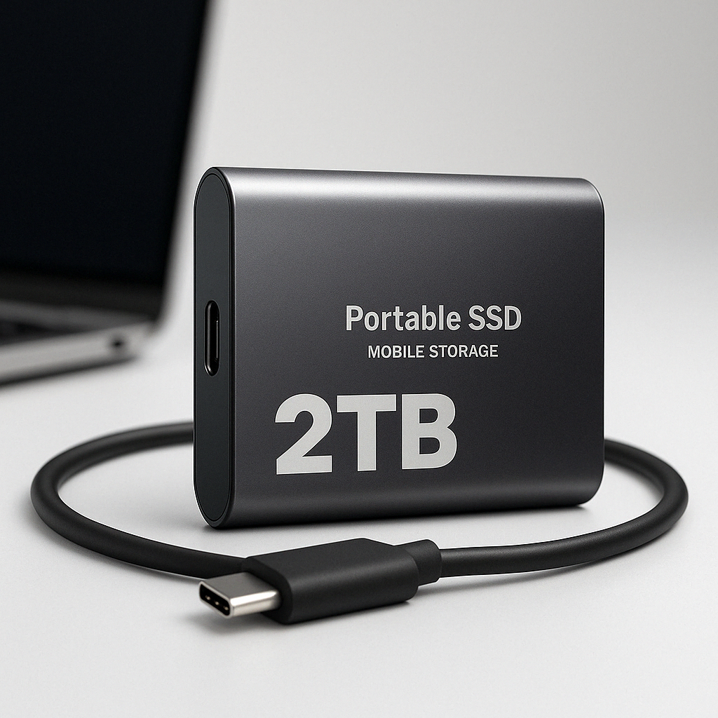 External Ssd 1tb Portable Solid State Drive with Usb-C for Laptop and PC - Image 1