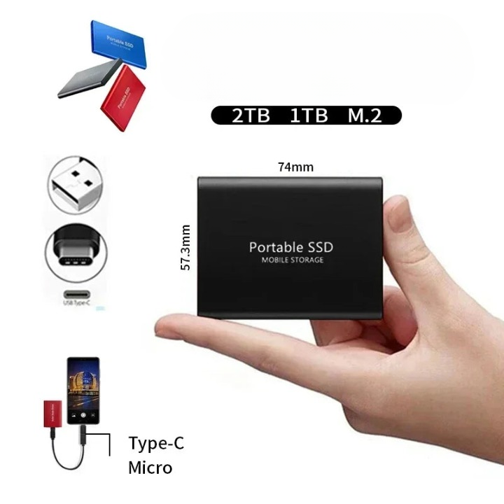 External Ssd 1tb Portable Solid State Drive with Usb-C for Laptop and PC - Image 4