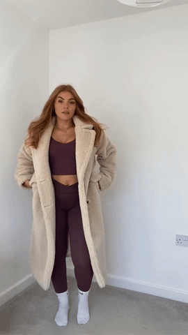 Women’s Classic Winter Trench Coat Cozy Knee-Length Outfit