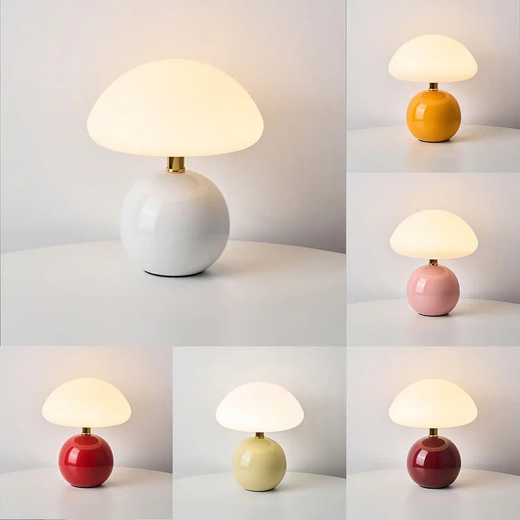 Retro Mushroom Bedside Lamp Bauhaus Inspired Table Lighting