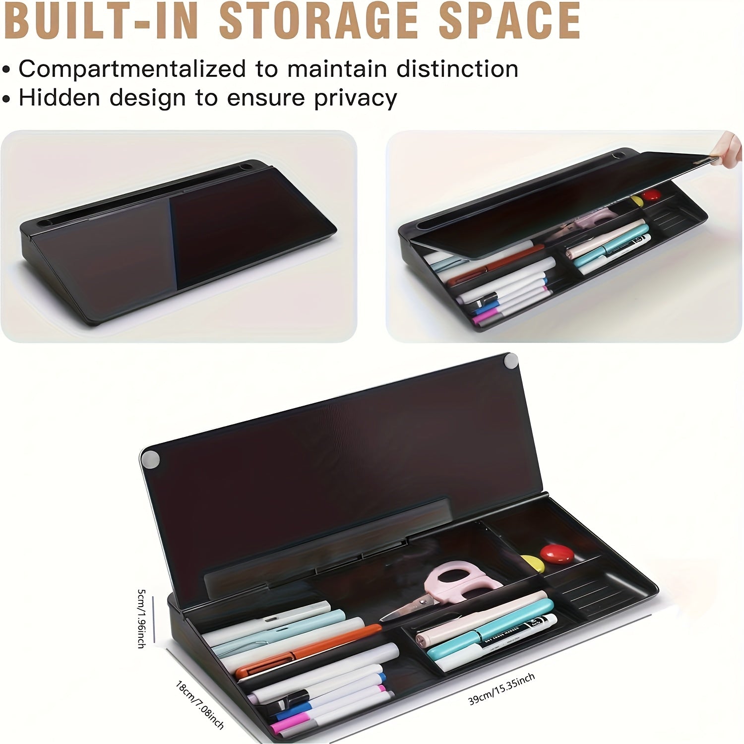 Plexiglass Whiteboard and Glass Dry Erase Board with Magnetic Desktop Organizer Marker