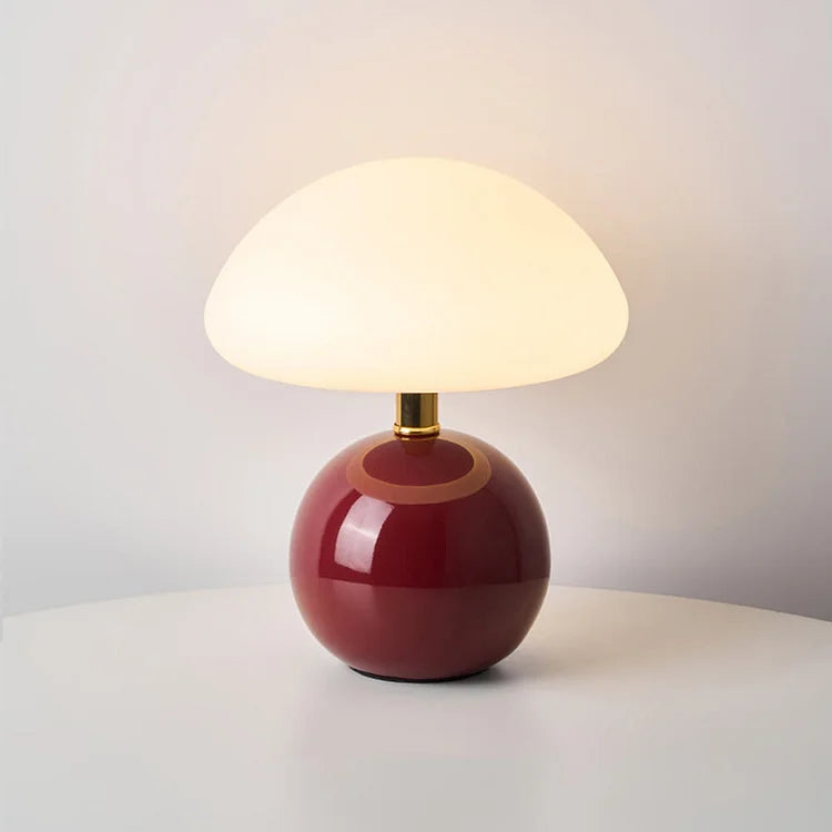 Minimalist Retro Mushroom Table Lamp Warm Adjustable Light