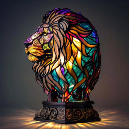 Stained Glass Table Lamp Animal Decorative Light