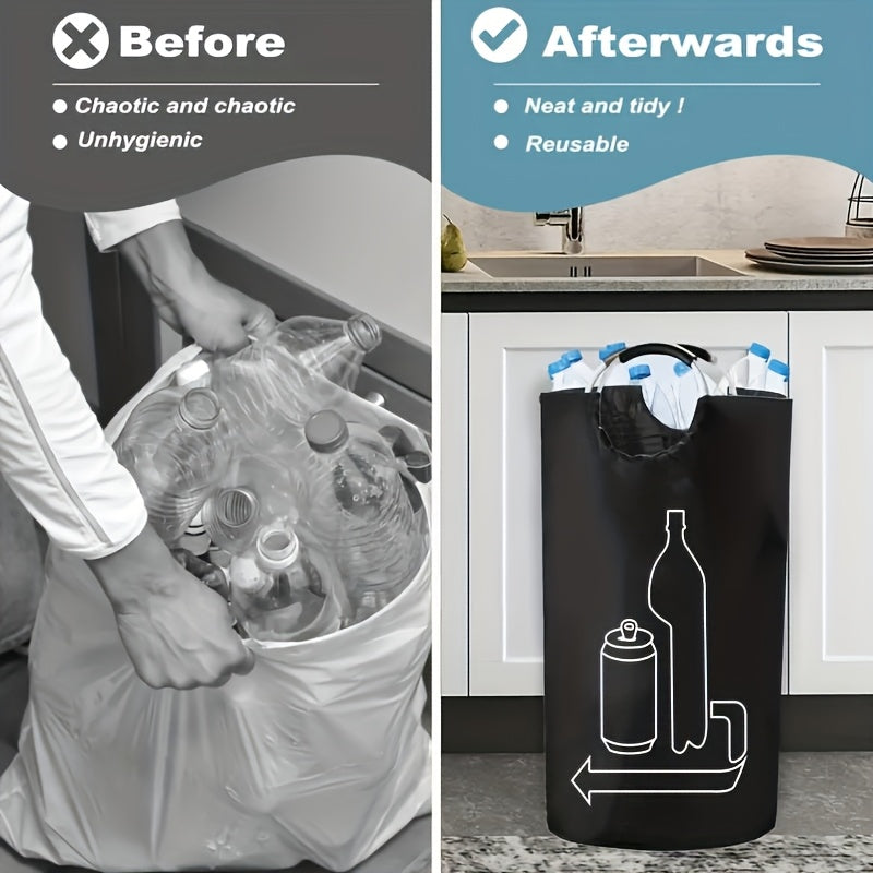 Bac de rangement pliable grand format 115L pour linge et recyclage