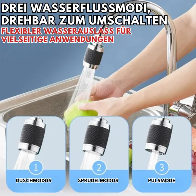 Faucet Aerator with 360° Rotation Three Spray Modes and Cleaning Screen Replacement for Kitchen Sink - Image 2