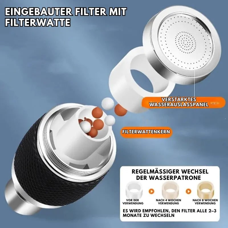 Faucet Aerator with 360° Rotation Three Spray Modes and Cleaning Screen Replacement for Kitchen Sink - Image 7