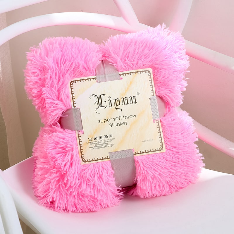 Faux Fur Throw Blanket with Soft Plush Long Pile Shaggy Texture for Cozy Bedding - Image 15
