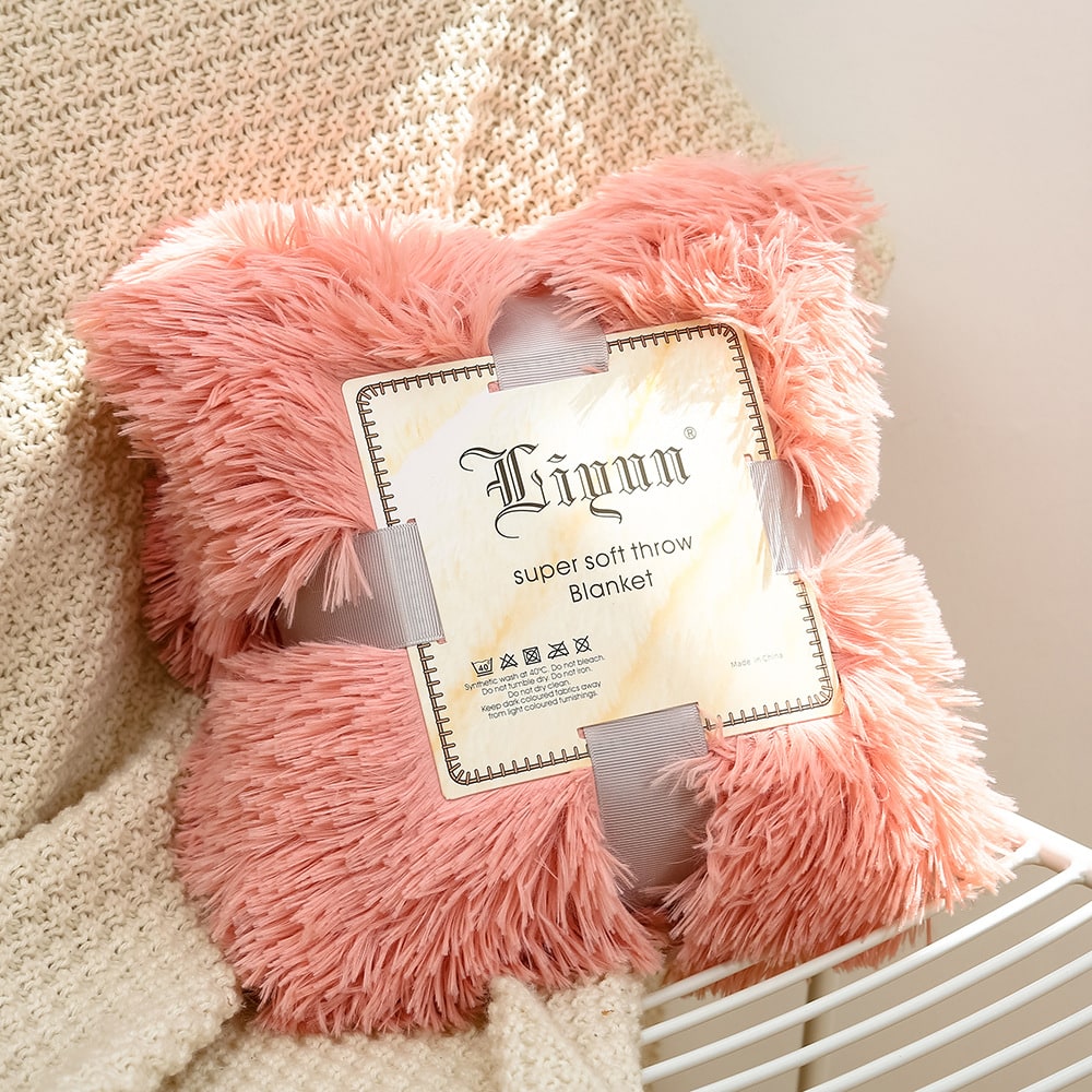 Faux Fur Throw Blanket with Soft Plush Long Pile Shaggy Texture for Cozy Bedding - Image 17