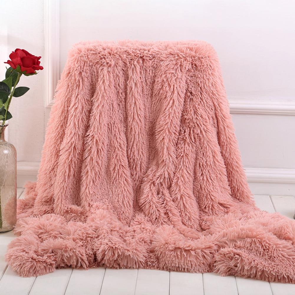 Faux Fur Throw Blanket with Soft Plush Long Pile Shaggy Texture for Cozy Bedding - Image 5
