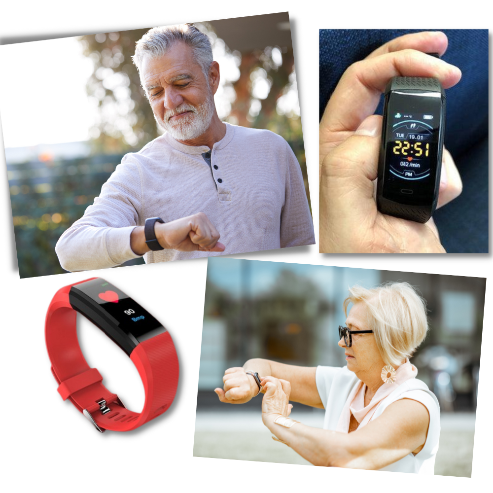 Fitness Tracker Step Watch with Heart Rate Monitor and Distance Tracking for Seniors - Image 3
