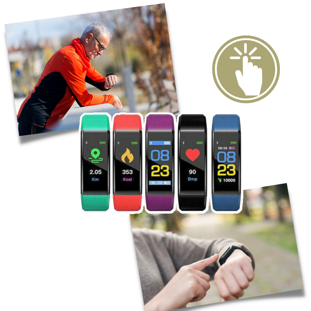 Fitness Tracker Step Watch with Heart Rate Monitor and Distance Tracking for Seniors - Image 4