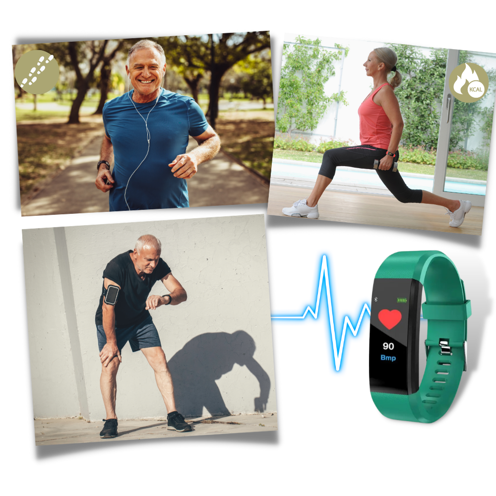 Fitness Tracker Step Watch with Heart Rate Monitor and Distance Tracking for Seniors - Image 5