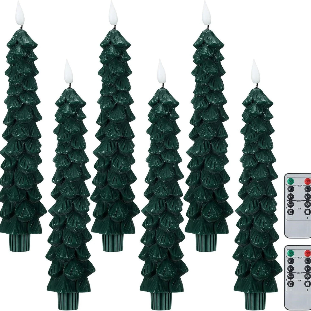 Flameless Christmas Candles with LED Flickering Light and Remote Control Timer - Image 6