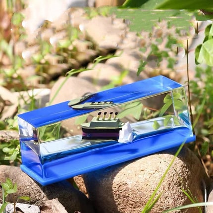 Fluid Drift Bottle with Floating Ship and LED Light Desk Ornament - Image 14