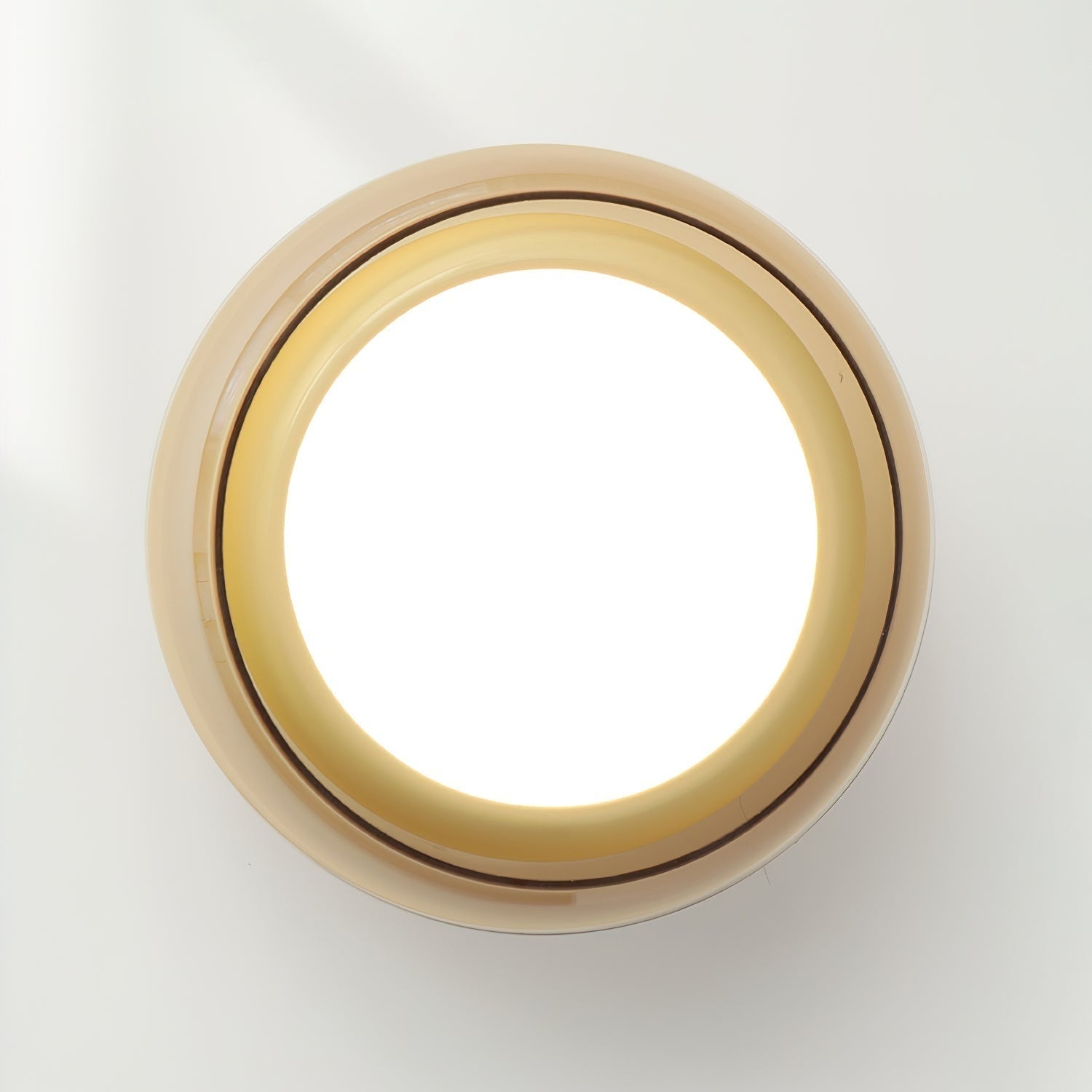 Flush Mount Ceiling Light Fixture Vintage Amber Glass LED Integrated Retro - Image 11
