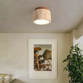 Flush Mount Ceiling Light Fixture with Travertine Stone Shade for Bedroom Led - Image 2