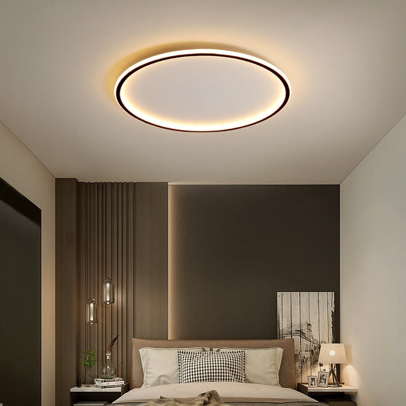 Flush Mount Ceiling Light LED Round Circular Ring Fixture Metal Modern - Image 2