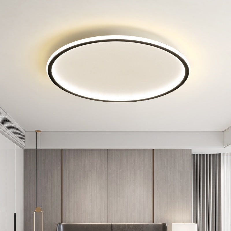 Flush Mount Ceiling Light LED Round Circular Ring Fixture Metal Modern - Image 6