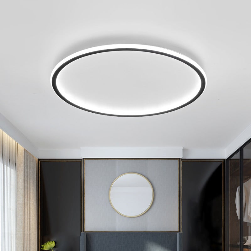 Flush Mount Ceiling Light LED Round Circular Ring Fixture Metal Modern - Image 7