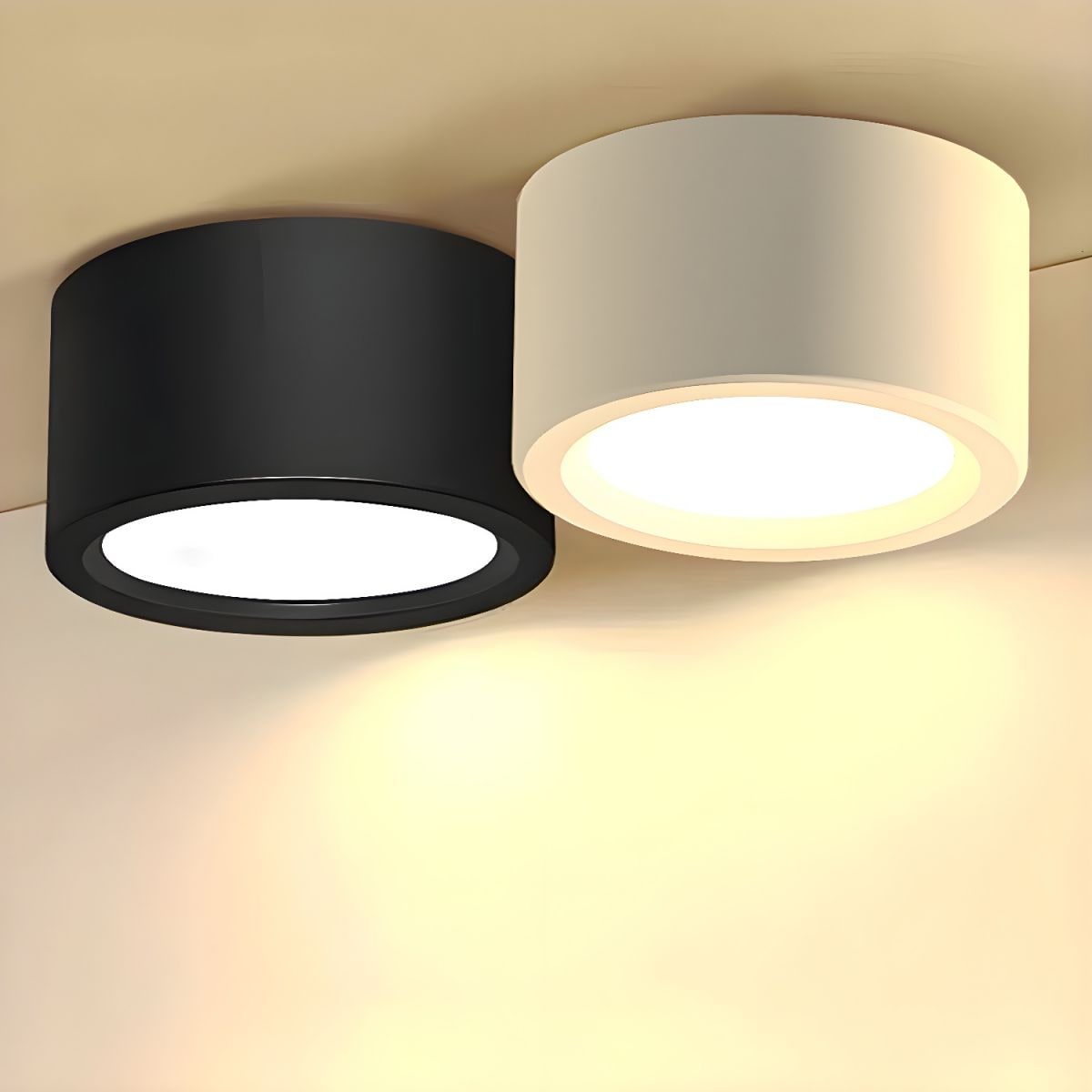 Flush Mount Ceiling Light Metal Cylinder LED Surface Mounted Modern - Image 2