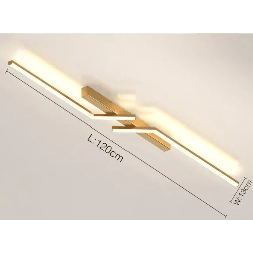 Flush Mount Linear LED Ceiling Light Fixture with Remote Control and Dimmable Design - Image 6