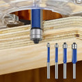 Flush Trim Router Bit Set with Double Top Bearings and Carbide Cutting Edges V Groove - Image 1