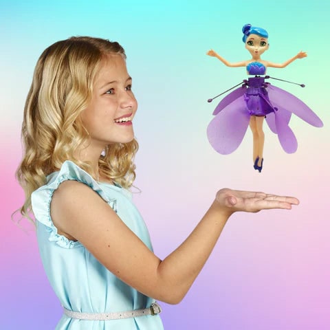 Flying Orb Ball Toy with Hand Controlled Spinning Fairy and LED Lights for Bird - Image 3