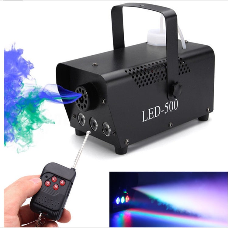Fog Machine Smoke Mini Maker with Built-In LED Lights Wireless Remote Water Based Fluid - Image 5