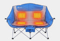 Foldable Double Collapsible Camping Chair with Portable Heated Seat and Rechargeable Battery Pack - Image 1