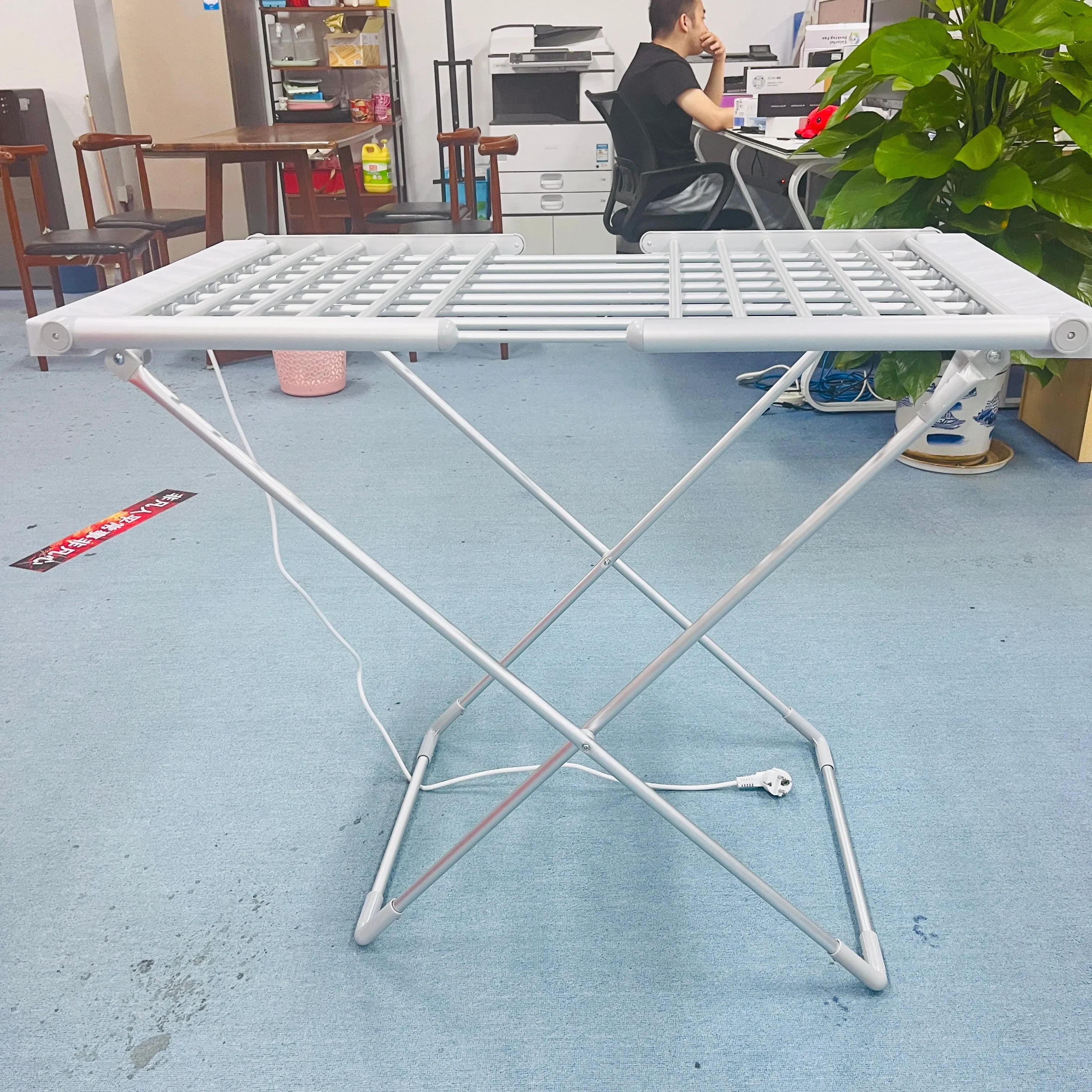 Foldable Electric Clothes Drying Rack with Heated Bars Energy Efficient Indoor Airer - Image 4