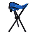 Folding Collapsible Foldable Step Stool with Triangular Fabric Seat and Tripod Metal Frame - Image 3