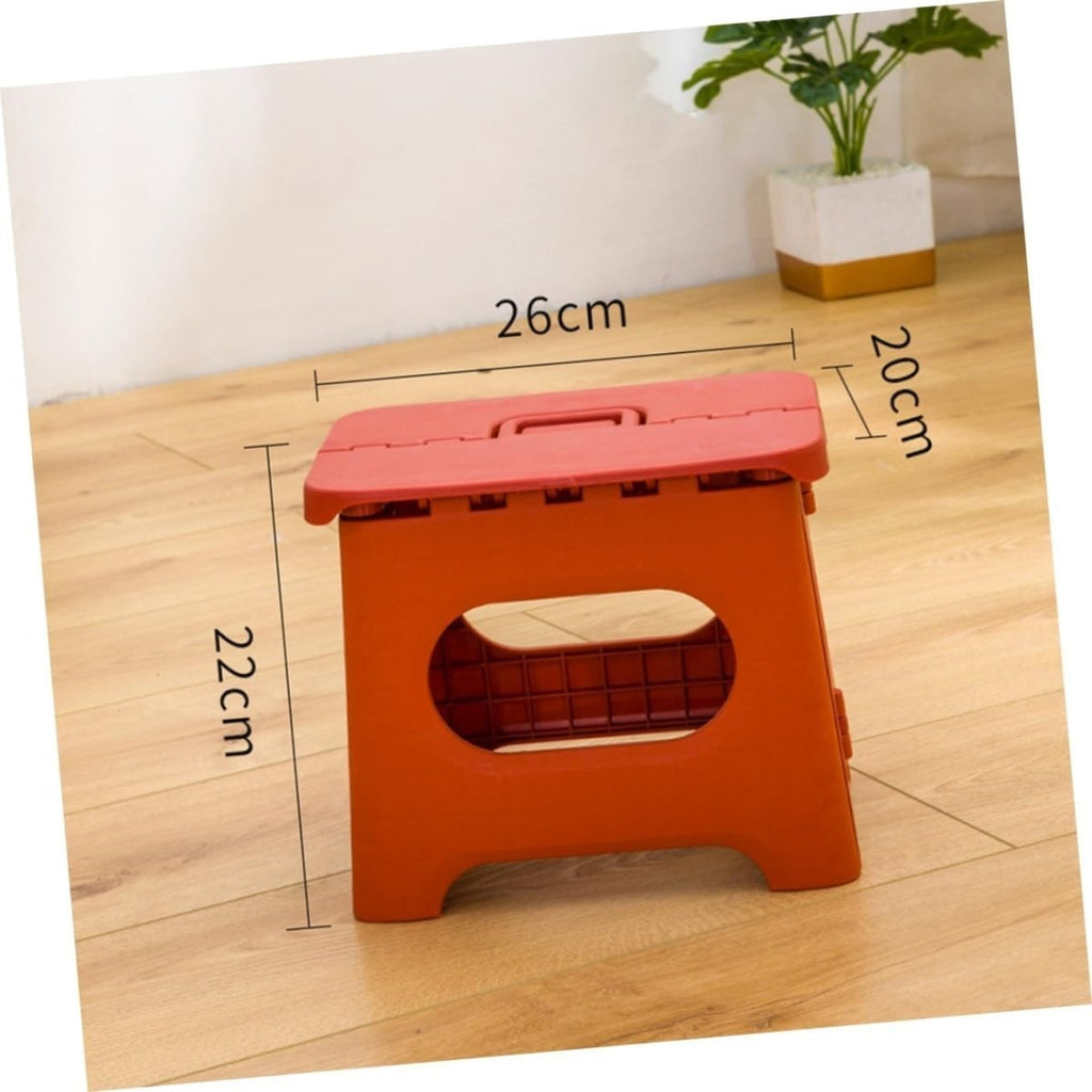 Folding Step Stool with Built-In Handle Lightweight Portable Plastic Design - Image 10