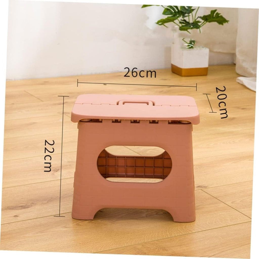 Folding Step Stool with Built-In Handle Lightweight Portable Plastic Design - Image 11