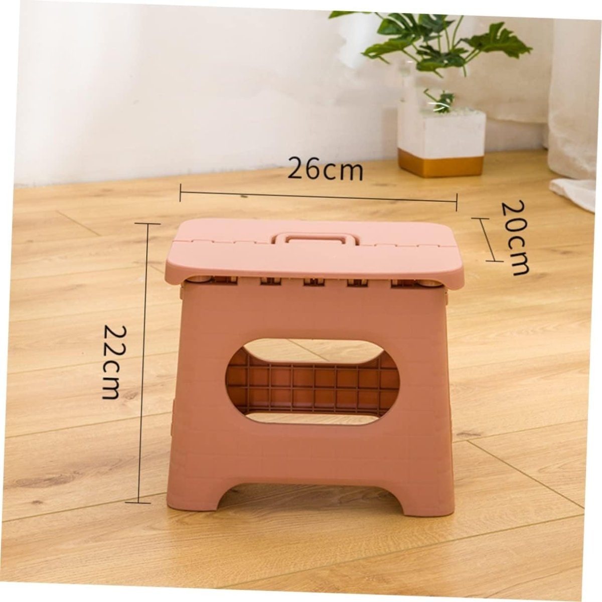 Folding Step Stool with Built-In Handle Lightweight Portable Plastic Design - Image 11