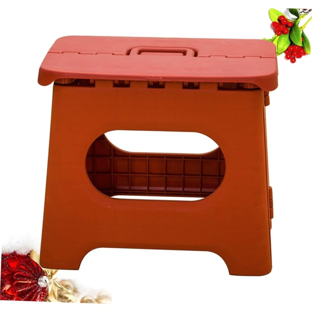 Folding Step Stool with Built-In Handle Lightweight Portable Plastic Design - Image 12