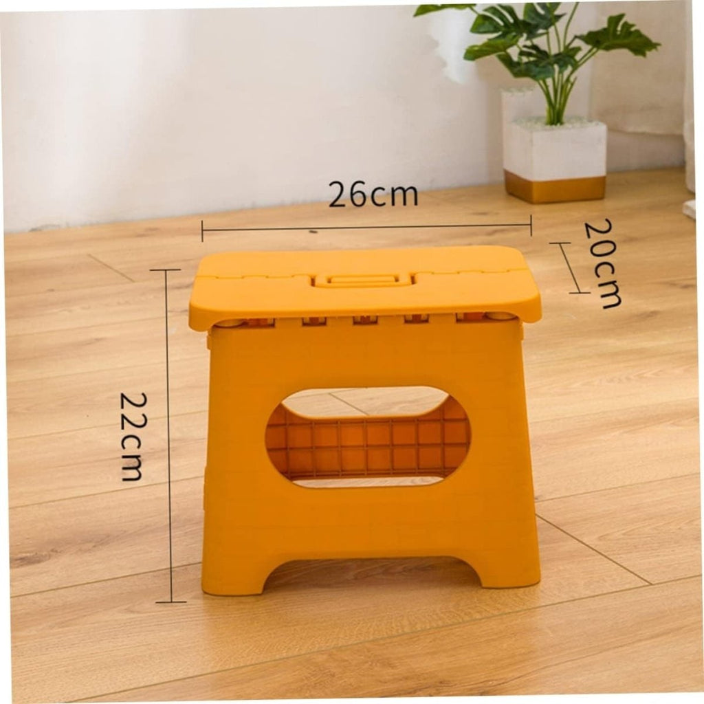 Folding Step Stool with Built-In Handle Lightweight Portable Plastic Design - Image 13
