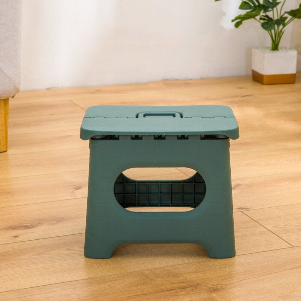 Folding Step Stool with Built-In Handle Lightweight Portable Plastic Design - Image 5