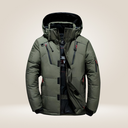 Men’s Warm Winter Parka Waterproof Windproof Thick Padded Outdoor Jacket