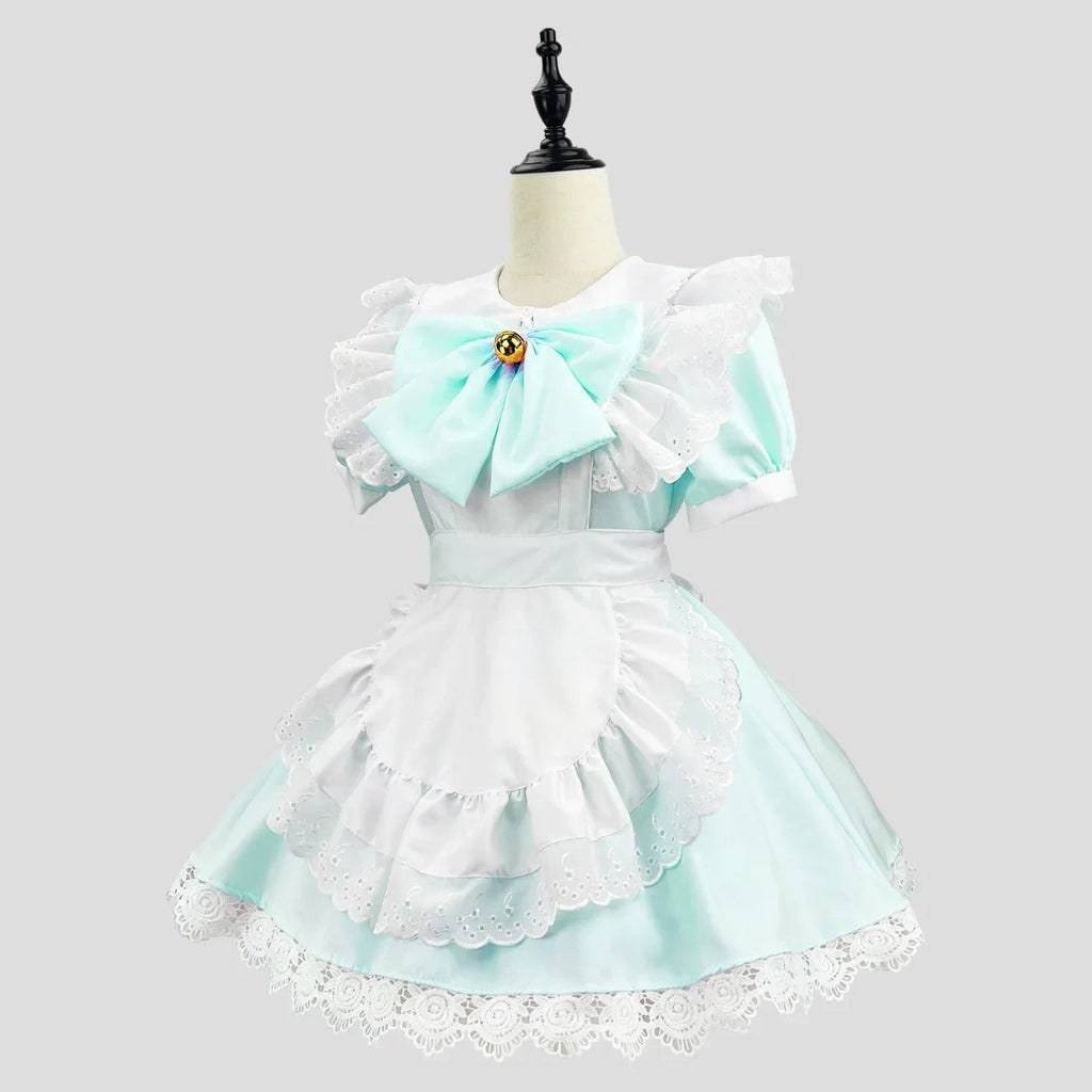 French Maid Costume with Ruffled Apron for Halloween - Image 6