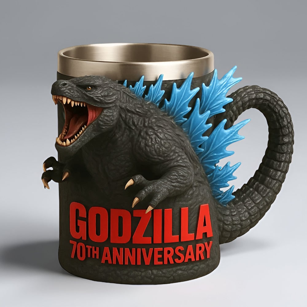 Fun Coffee Mug Novelty Monster Sculpted Stainless Steel 3D Relief - Image 8