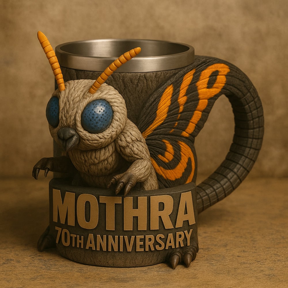 Fun Coffee Mug Novelty Monster Sculpted Stainless Steel 3D Relief - Image 9